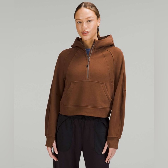 Lululemon Scuba Oversized Half-Zip Hoodie Roasted Brown XS Small - Picture 1 of 7